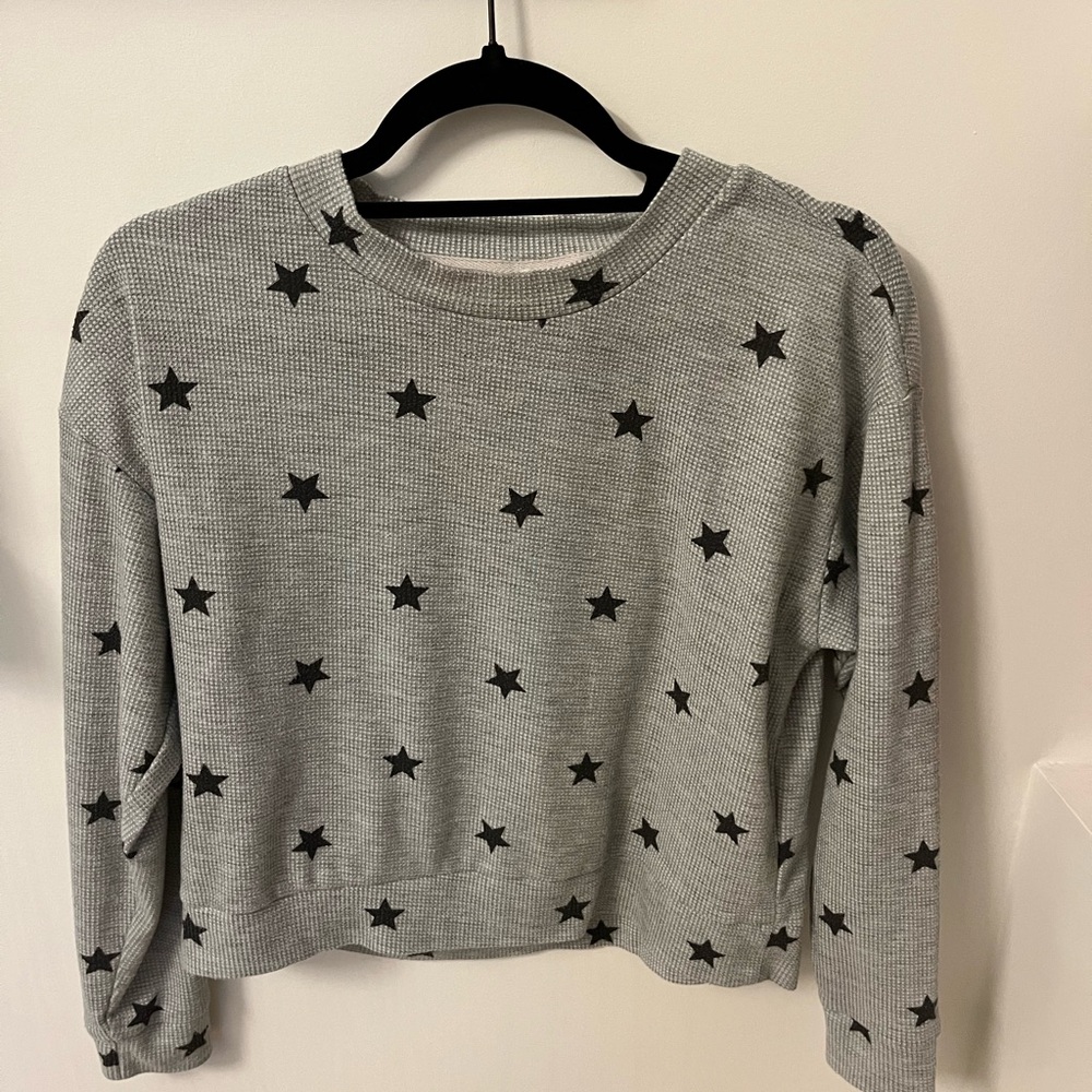 Jenni Gray Black Star Waffle Pajama Set